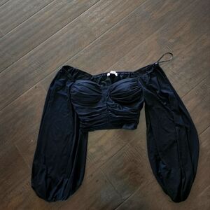 Petal & Pup Black Off-Shoulder Top